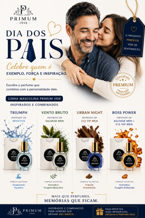 DIA DOS PAIS - 4 opções de fragrâncias masculinas